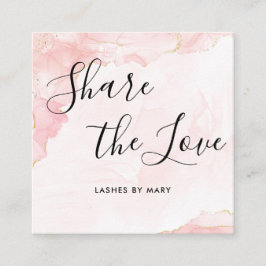 エレガント赤面ピンク金ゴールドグリッター大理石 紹介カード