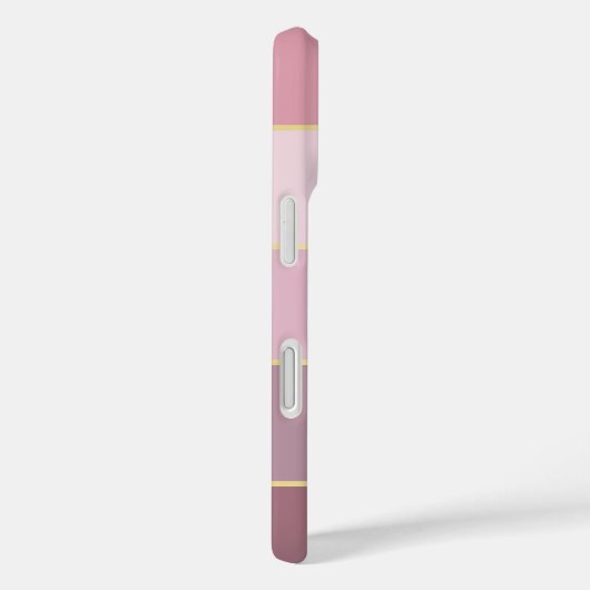エレガント赤面ピンク金ゴールドパーソナライズされたカラーストライプ Case-Mate iPhoneケース (裏面 / 右)