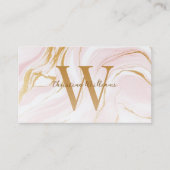 エレガント赤面ピンク金ゴールドモダンミニマルスタイリッシュリスト 名刺 (正面)