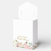 エレガント赤面ピンク金ゴールド牡丹フローラブライダルシャワー フェイバーボックス (オープン)