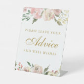 エレガント赤面ピンク金ゴールド結婚フローラアドバイス 台座サイン (正面)