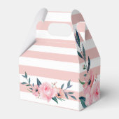 エレガント赤面ピンク金ゴールド結婚フローラ フェイバーボックス (裏面サイド)