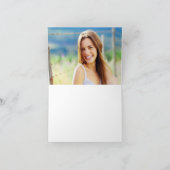 エレガント赤面ピンク金ゴールド2025年卒業 サンキューカード (内部)