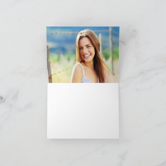 エレガント赤面ピンク金ゴールド2025年卒業 サンキューカード (内部)