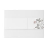 エレガント赤面ピンク&ダークグレーフローラ結婚ズ 招待状ベリーバンド (裏面例)