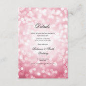 エレガント赤面ピンク《写真》ぼけ味ラ結婚イトの詳細 エンクロージャーカード (正面)