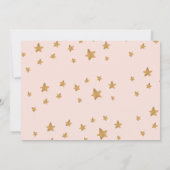 エレガント赤面ピンク&金ゴールド新年 案内状 (裏面)