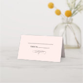 エレガント赤面ピ結婚ンクのテーブル座席表 プレイスカード (正面)