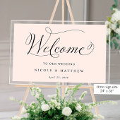 エレガント赤面ピ結婚ンク歓迎アクリル看板 アクリルサイン