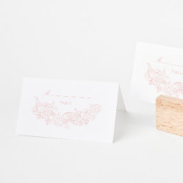 エレガント赤面ピ結婚ンク プレイスカード