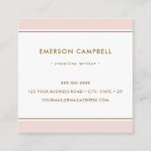 エレガント赤面ピ縁どンクミニマルプロフェッショナル スクエア名刺 (裏面)