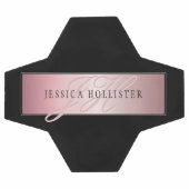 エレガント赤面フェイクバラ金ゴールド |名前とイニシャル サッカーボール (フラット)