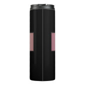 エレガント赤面フェイクバラ金ゴールド |名前とイニシャル タンブラー (裏面)