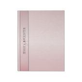 エレガント赤面フェイクバラ金ゴールド |名前とイニシャル ノートパッド (回転)