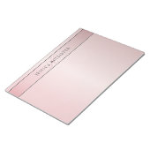 エレガント赤面フェイクバラ金ゴールド |名前とイニシャル ノートパッド (アングル)