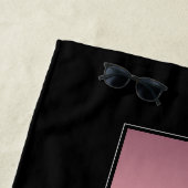 エレガント赤面フェイクバラ金ゴールド |名前とイニシャル ビーチタオル (インサイチュ)