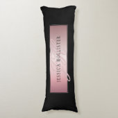 エレガント赤面フェイクバラ金ゴールド |名前とイニシャル ボディピロー (正面縦)