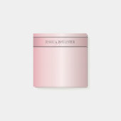 エレガント赤面フェイクバラ金ゴールド |名前とイニシャル ポストイット (正面)