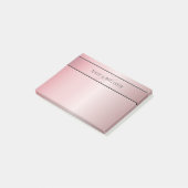 エレガント赤面フェイクバラ金ゴールド |名前とイニシャル ポストイット (アングル)