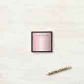 エレガント赤面フェイクバラ金ゴールド |名前とイニシャル ポストイット (デスク上)