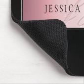 エレガント赤面フェイクバラ金ゴールド |名前とイニシャル マウスパッド (コーナー)