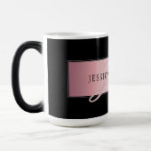 エレガント赤面フェイクバラ金ゴールド |名前とイニシャル モーフィングマグカップ (左)