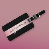 エレガント赤面フェイクバラ金ゴールド |名前とイニシャル ラゲッジタグ