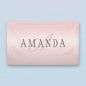 エレガント赤面フェイクバラ金ゴールド |名前とモノグラム 横断幕