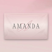 エレガント赤面フェイクバラ金ゴールド |名前とモノグラム 横断幕