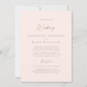 エレガント赤面フォーマル教会結婚式招待状 招待状 (正面)