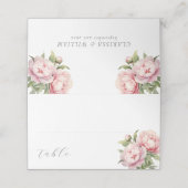 エレガント赤面フローラウォーターカラーシック結婚ズ プレイスカード (外部開封)