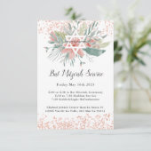 エレガント赤面フローラバルミツワーサービス エンクロージャーカード (スタンド正面)