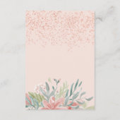 エレガント赤面フローラバルミツワーサービス エンクロージャーカード (裏面)