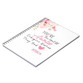 エレガント赤面フローラパーソナライズされたアウンティギフト ノートブック (左側)