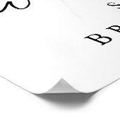 エレガント赤面フローラブライダルシャワーウェルカムサイン ポスター (角)