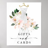 エレガント赤面フローラブライダルシャワーギフト及びカード ポスター (正面)