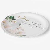 エレガント赤面フローラブライダルシャワー紙プレート ペーパープレート (アングル)