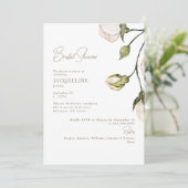 エレガント赤面フローラブライダルシャワー 招待状 (スタンド正面)