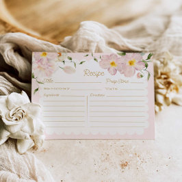 エレガント赤面フローラブライダルレシピカード ポストカード