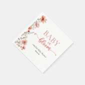 エレガント赤面フローラベビー開花 スタンダードカクテルナプキン (角)