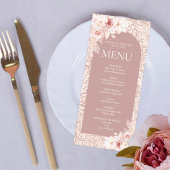 エレガント赤面フローラメニューカード プログラム