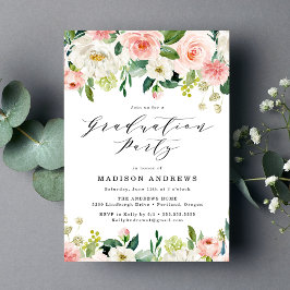 エレガント赤面フローラ卒業党 招待状