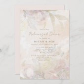 エレガント赤面フローラ結婚のリハーサル 招待状 (正面/裏面)