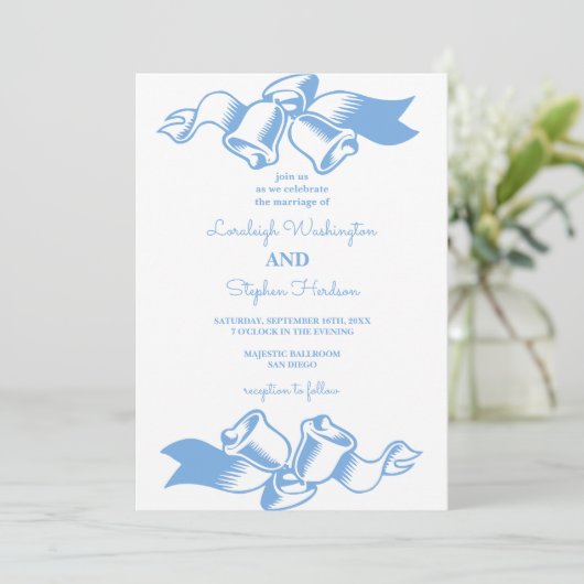 エレガント赤面フローラ緑の幾何結婚フレーム 招待状 (スタンド正面)