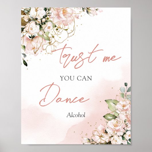 エレガント赤面フローラ金ゴールド私にダンスを信頼 ポスター (正面)