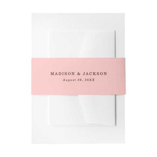 エレガント赤面フローラ |パーソナライズされた結婚s 招待状ベリーバンド (正面例)