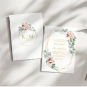 エレガント赤面フローラ |伝統的結婚s 招待状