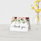 エレガント赤面ブルゴンディフローラありがとう カード (黄色い花)