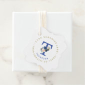 エレガント赤面ブルーフローラ循環住所 シール フェイバータグ (インサイチュ)