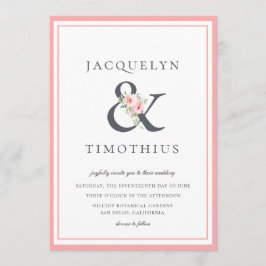 エレガント赤面ボタニカルアンパ結婚サンド 招待状